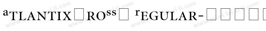 AtlantixProSSK Regular字体转换